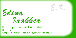 edina krakker business card